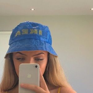 IKEA BUCKET HAT NWT Blue Yellow Limited Edition CA streetwear costume